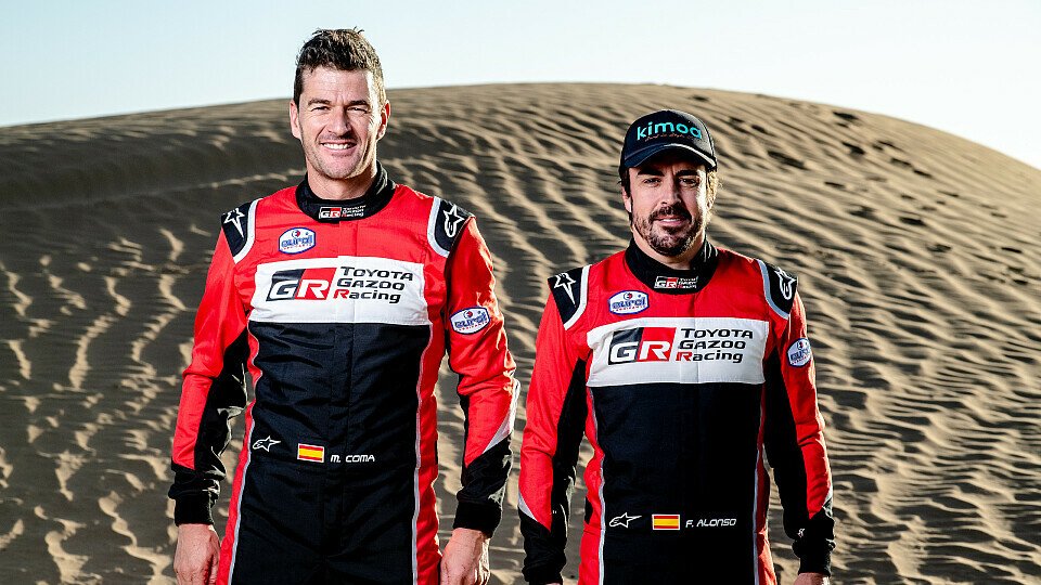 Fernando Alonso feiert 2020 seine Dakar-Premiere, Foto: Toyota