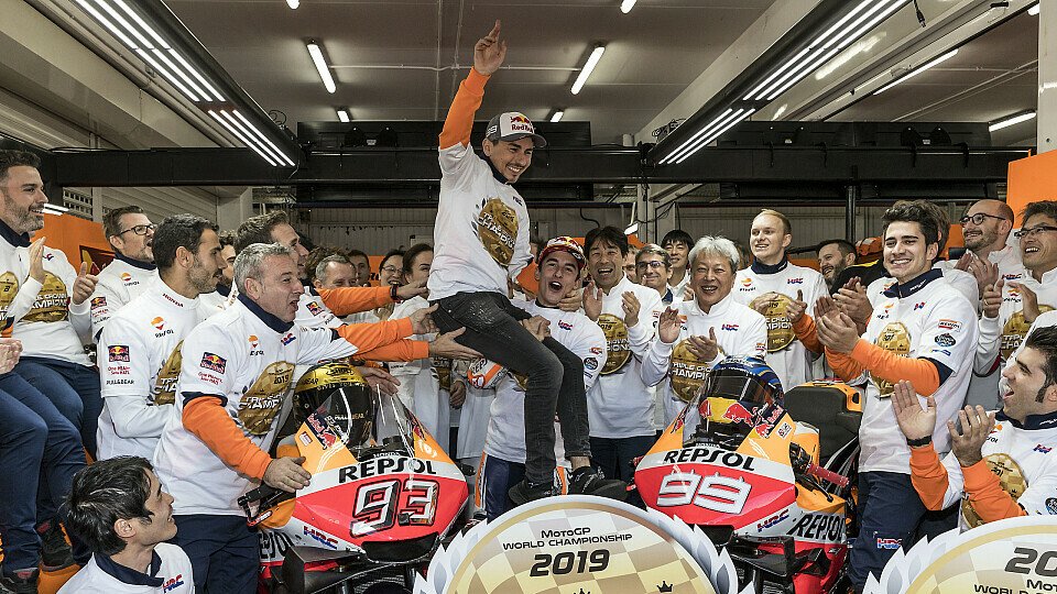 Marc Marquez bejubelte den letzten Saisonsieg, Foto: Repsol