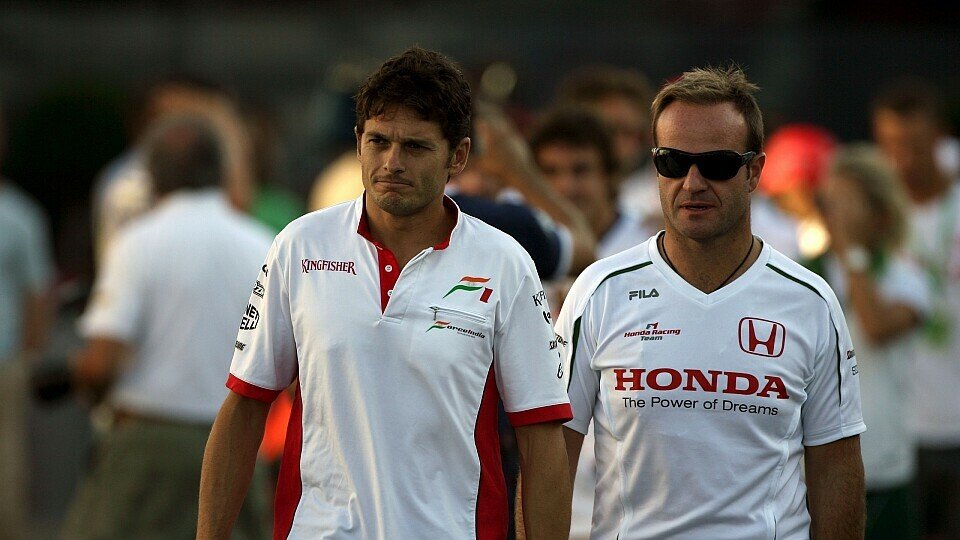 Giancarlo Fisichella und Rubens Barrichello - noch zu F1-Zeiten, Foto: LAT Images