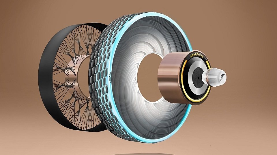 Der Konzeptreifen Goodyear reCharge, ein Reifen, der sich selbst regeneriert, Foto: Goodyear Dunlop Tires 