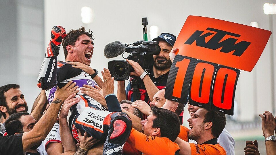 Albert Arenas holte für KTM den Meilenstein von 100 GP-Siegen, Foto: KTM