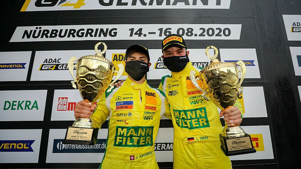 Die Sieger am Sonntag: Julien Apothéloz (li.) und Luca Trefz, Foto: ADAC GT4 Germany