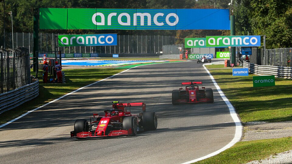 Sebastian Vettel und Charles Leclerc hatten in Monza mit einem schwer fahrbaren Ferrari zu kämpfen, Foto: LAT Images