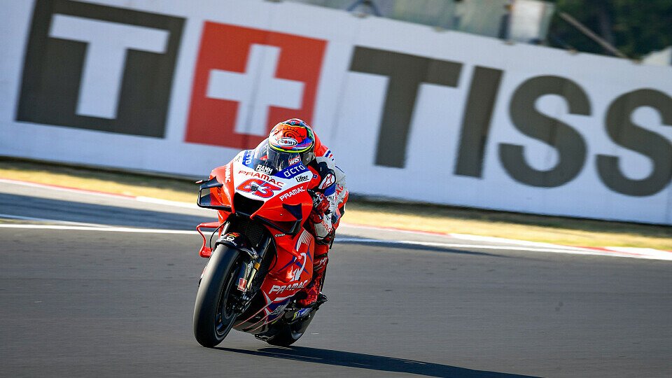 Francesco Bagnaia stürzte sieben Runden vor Schluss, Foto: MotoGP.com