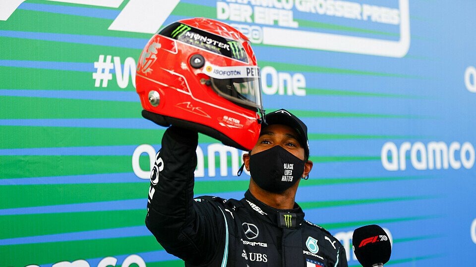 91 Siege: Lewis Hamilton zieht mit Schumacher auf Augenhöhe, Foto: LAT Images
