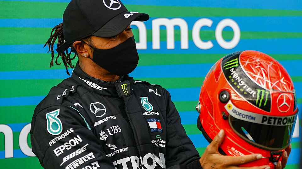 Lewis Hamilton stellte auf dem Nürburgring Michael Schumachers Sieg-Rekord ein, Foto: LAT Images
