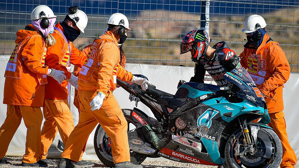 Fabio Quartararo ging an diesem Wochenende zwei Mal hart zu Boden, Foto: MotoGP.com
