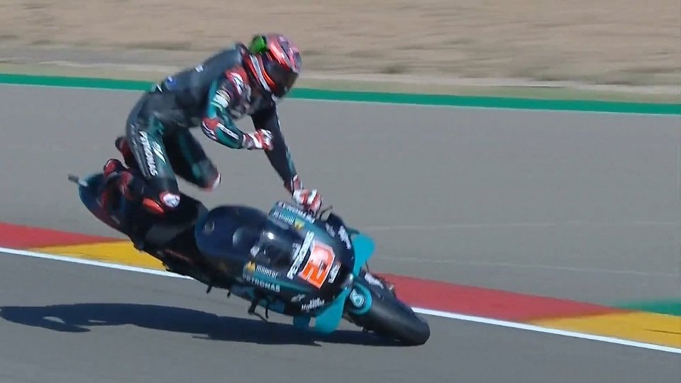Fabio Quartararo knallte hart auf den Asphalt, Foto: Screenshot/MotoGP