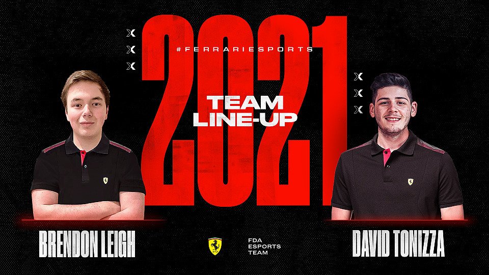 Mit Brendon Leigh und David Tonizza vereint Ferrari 2021 drei Titel im FDA Esports Team, Foto: Ferrari