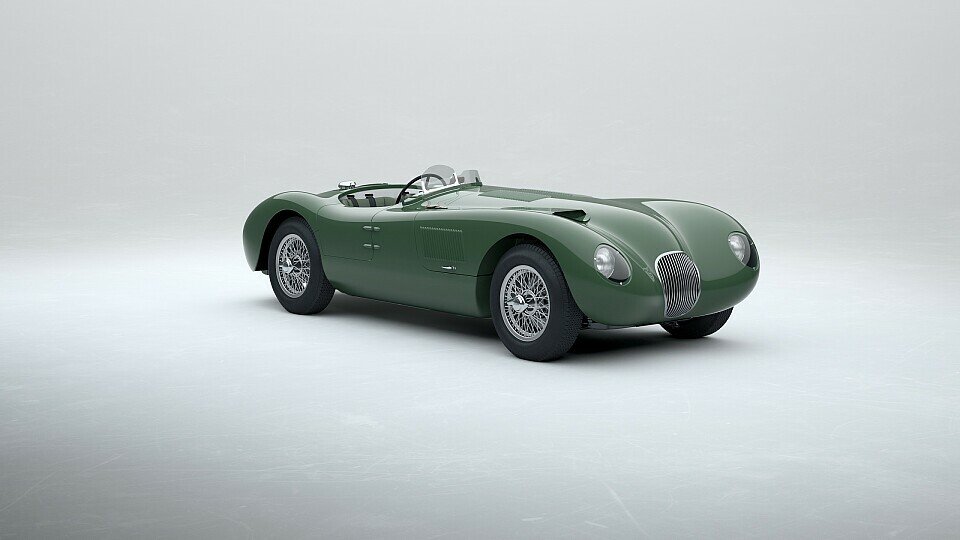 Eine originalgetreue Nachbildung des legendären Jaguar C-type, Foto: Jaguar Classic