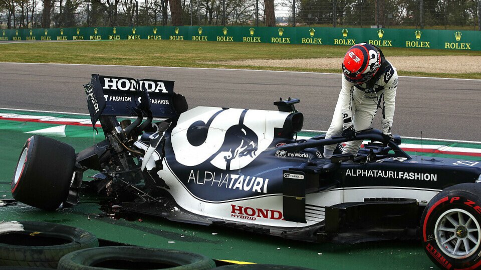 Formel-1-Rookie Yuki Tsunoda bezahlte beim Qualifying in Imola Lehrgeld, Foto: LAT Images
