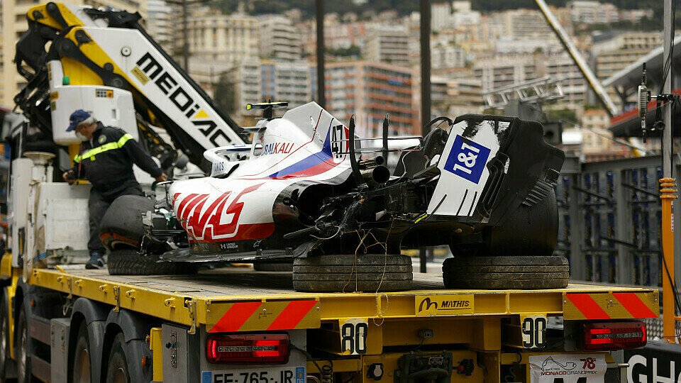 Mick Schumacher konnte angesichts dieser Schäden nicht am Qualifying teilnehmen, Foto: LAT Images