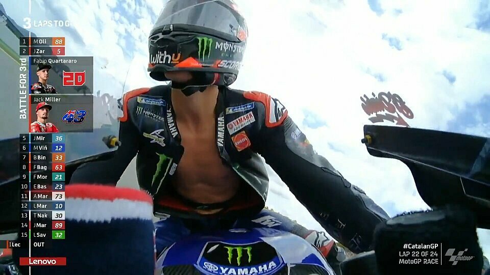 Diese Aktion sorgt für Aufregung und eine nachträgliche Strafe, Foto: MotoGP/Twitter