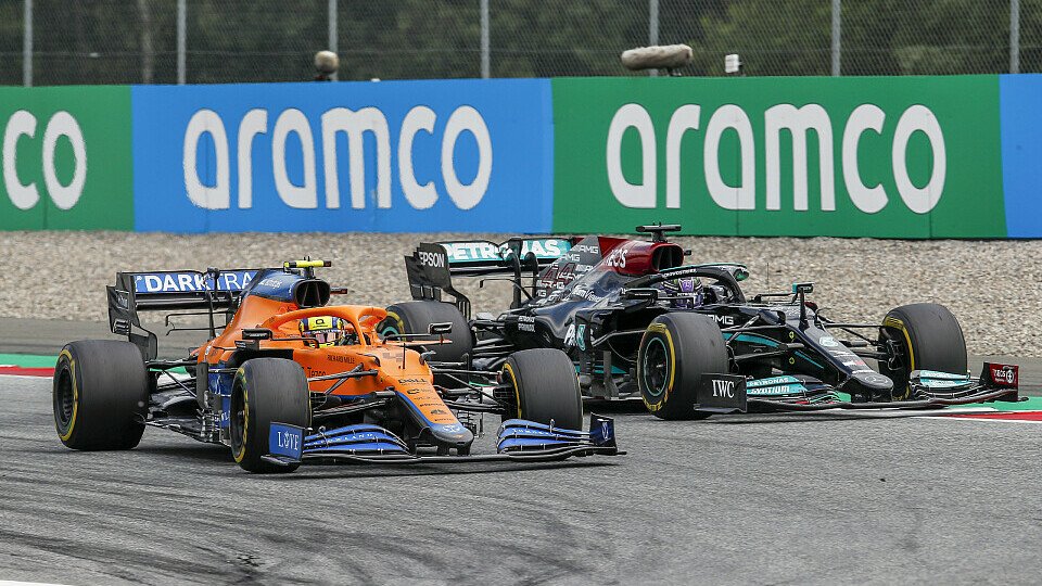 Lewis Hamilton und Lando Norris lieferten sich auf dem Red Bull Ring ein packendes Duell