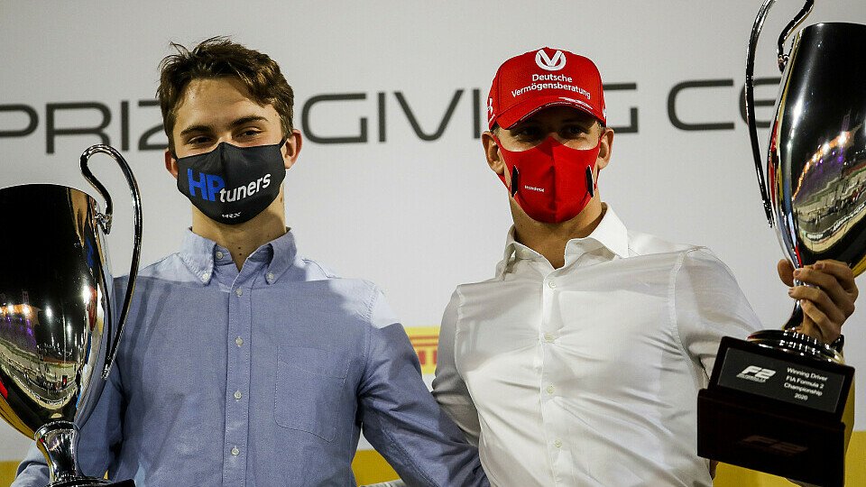 Oscar Piastri wurde 2020 als Formel-3-Meister zusammen mit Formel-2-Champion Mick Schumacher geehrt