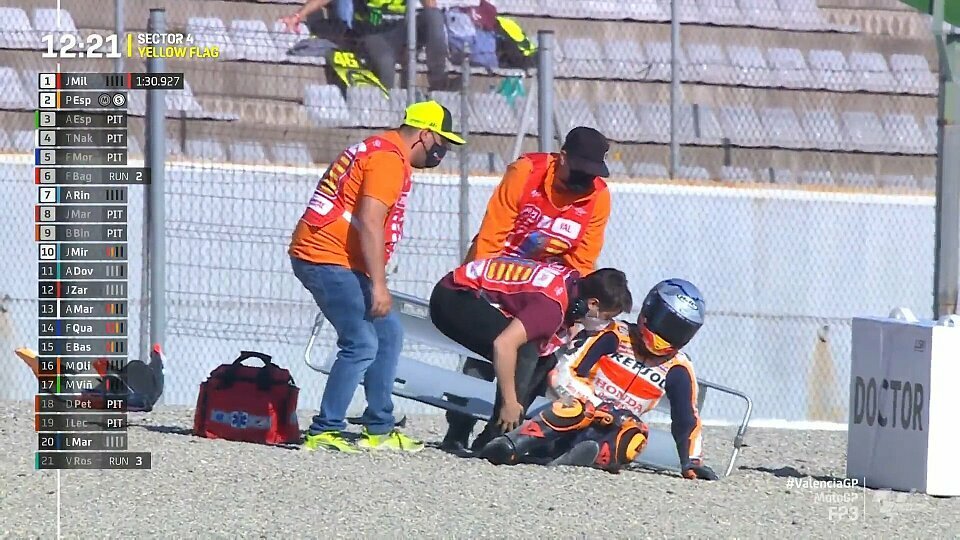 Schlimmer Unfall von Pol Espargaro: Rippenverletzung befürchtet, Foto: MotoGP/Twitter