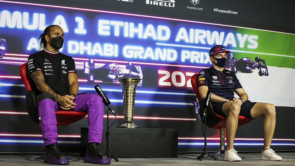 Max Verstappen und Lewis Hamilton werden heute gemeinsam in der Pressekonferenz auftreten, Foto: LAT Images
