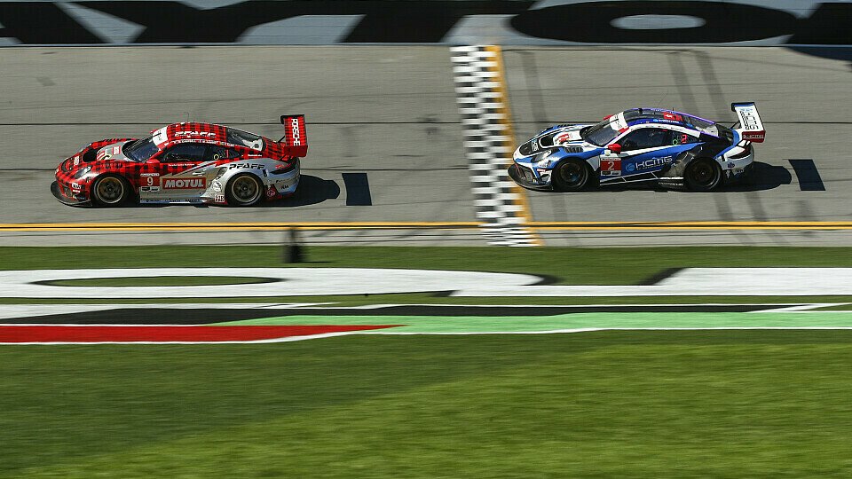 GT-Duell des Jahres in Daytona: Mathieu Jaminet gegen Laurens Vanthoor, Foto: Porsche AG