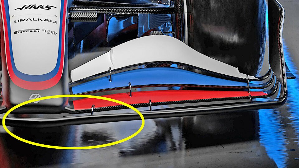 Am Haas-Rendering lassen sich nur wenige Details erkennen: Der Frontflügel ist eins davon, Foto: Haas F1