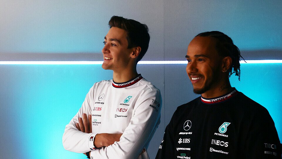 Lewis Hamilton und George Russell sind 2022 erstmals Teamkollegen.