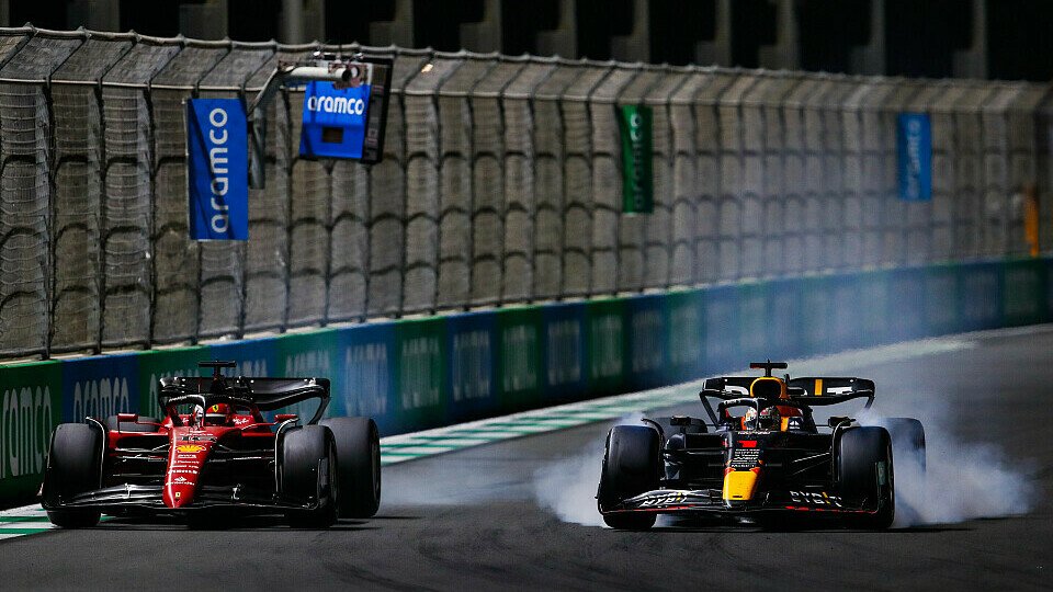 Wer bremst mehr? Beim GP von Saudi Arabien wollte weder Verstappen noch Leclerc beim DRS-Messpunkt die Führung haben.