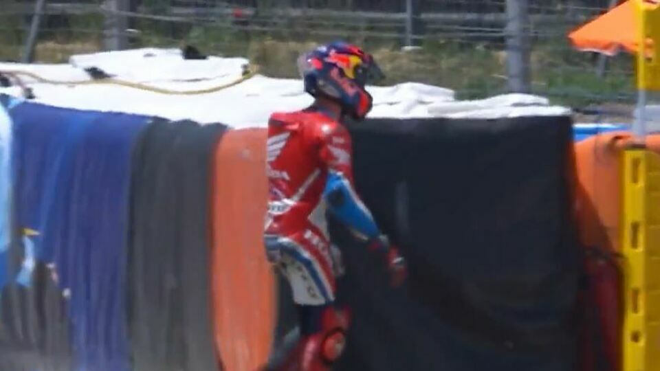 Stefan Bradls MotoGP-Arbeitstag in Jerez war bereits zehn Runden beendet., Foto: MotoGP.com/Screenshot