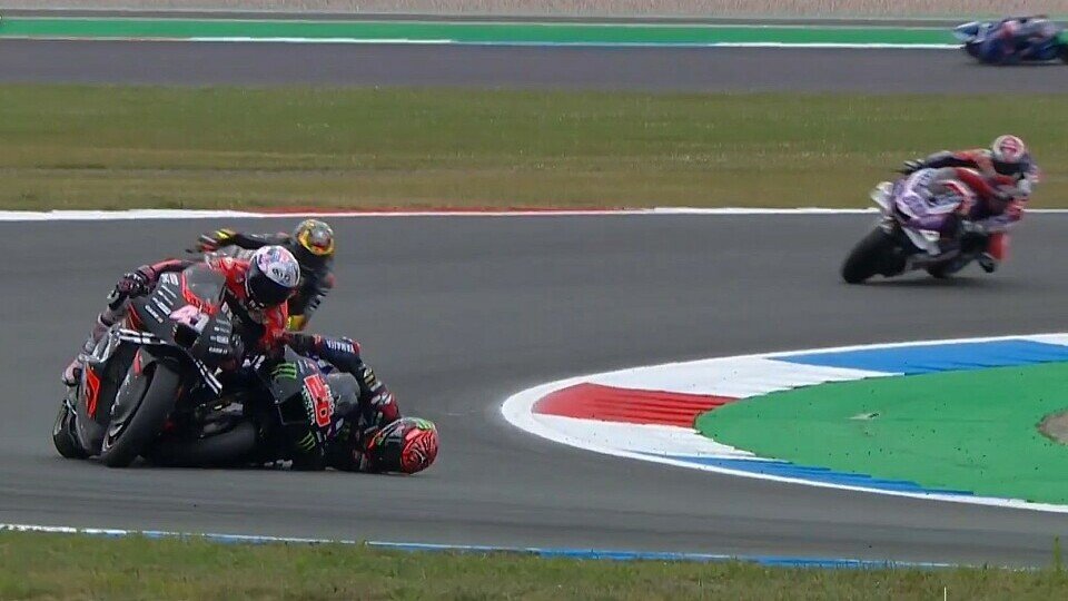 Der Aufreger von Assen: Quartararo kollidiert mit Aleix Espargaro, Foto: Screenshot/MotoGP
