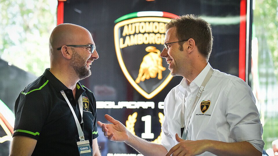 Giorgio Sanna und Rouven Mohr im Gespräch, uns standen die beiden Lamborghini-Größen Rede und Antwort, Foto: Lamborghini/Marco Passanti