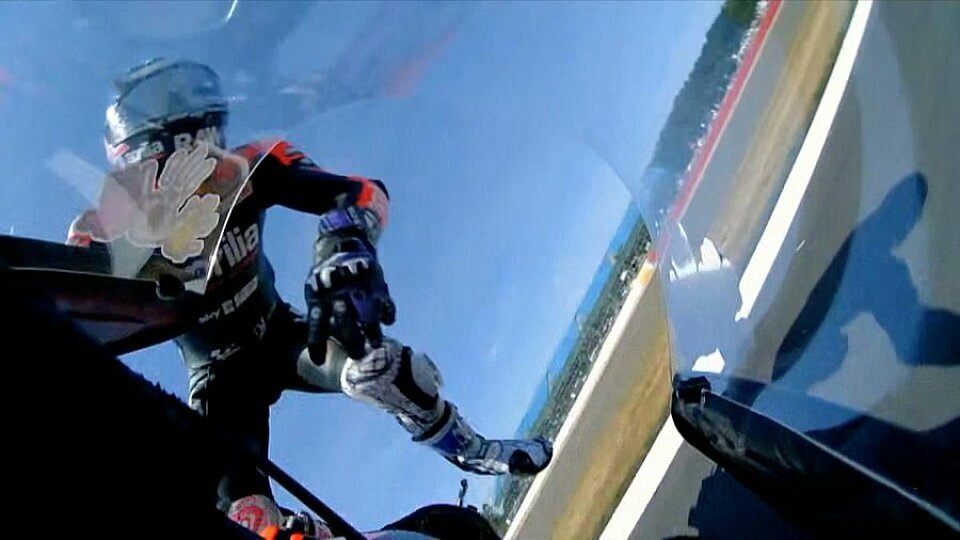 Aleix Espargaro flog in FP4 ab und im Quali zu Platz 6, Foto: Screenshot/MotoGP
