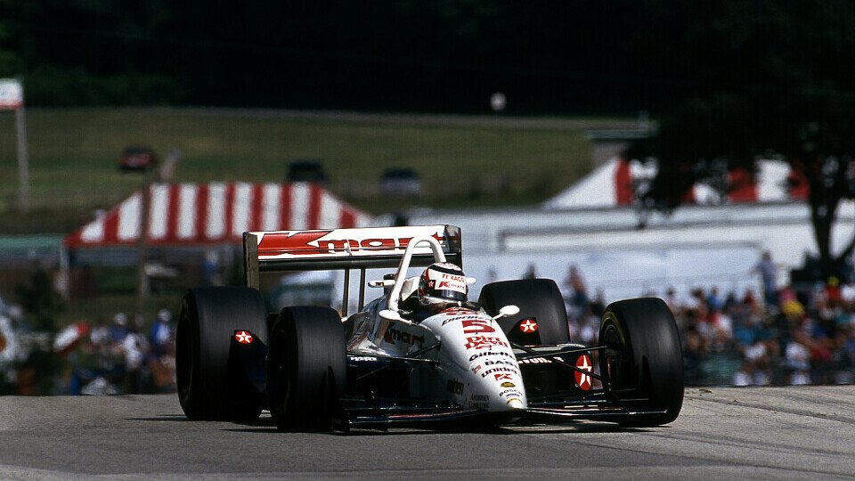 Nigel Mansell 1993 auf dem Weg zum Titel für Newman/Haas, hier in Road America, Foto: LAT Images