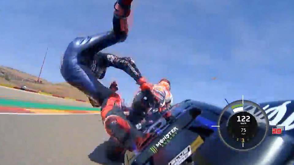 Fabio Quartararo crashte in das Heck von Marc Marquez, Foto: LAT Images