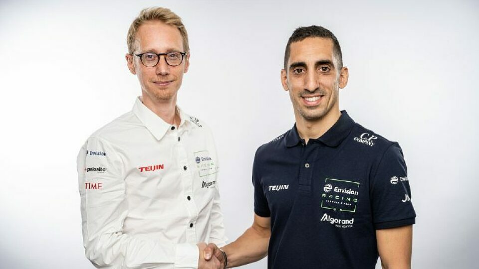 Envision Teamboss Sylvain Filippi und sein neuer Fahrer Sebastien Buemi, Foto: Envision Racing