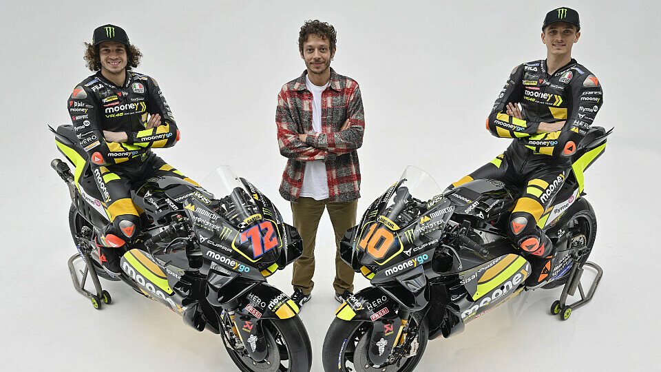 Valentino Rossi mit seinen Schützlingen: Luca Marini und Marco Bezzecchi, Foto: VR46