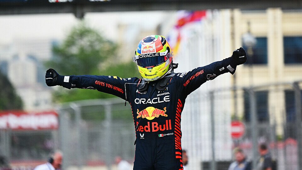 Sergio Perez gewann heute bei der Formel 1 in Baku, Foto: LAT Images