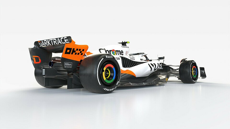 Das Heck ist in klassischem Papaya-Orange gestaltet, Foto: McLaren Racing Das Heck ist in klassischem Papaya-Orange gestaltet, Foto: McLaren Racing