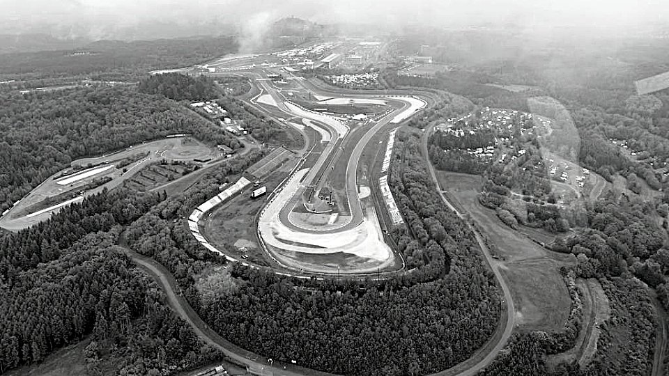 Nordschleife des Nürburgrings von oben aus der Vogelperspektive