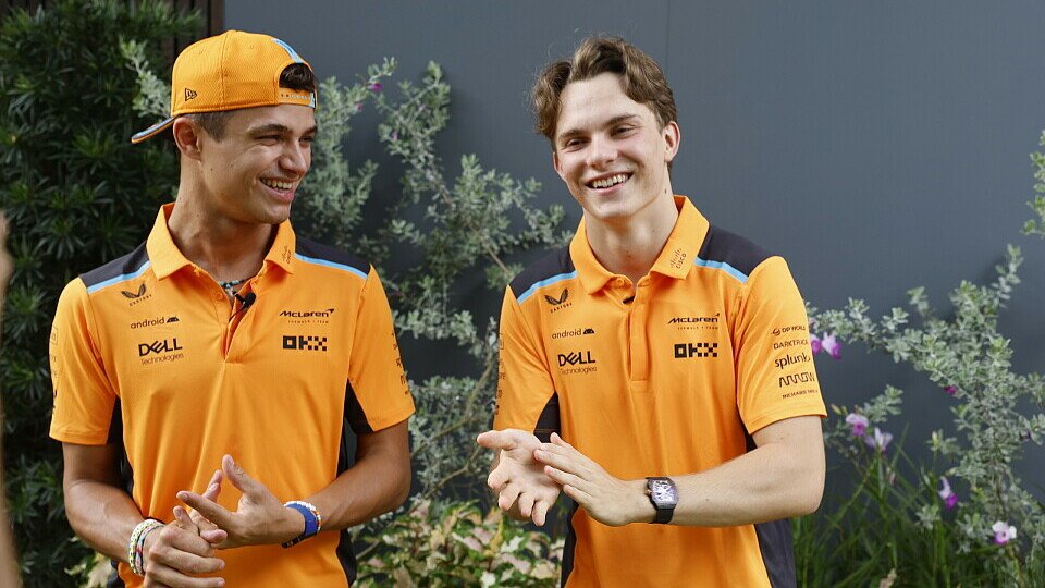 McLaren-Fahrer Lando Norris und Teamkollege Oscar Piastri McLaren-Fahrer Lando Norris und Teamkollege Oscar Piastri