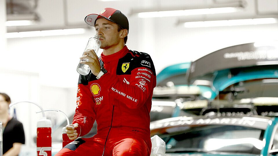 Der Dritte Ferrari-Fahrer Charles Leclerc nach dem Qualifying im Parc Ferme