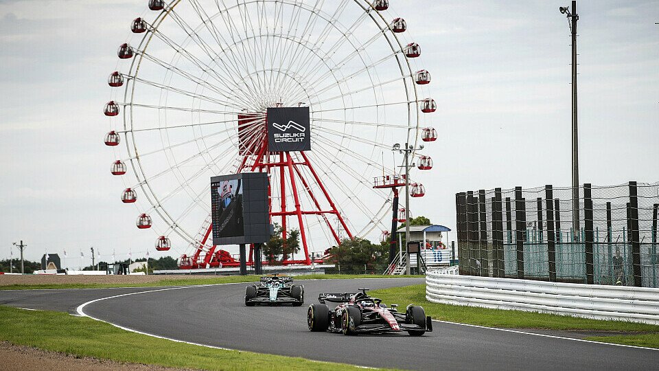 Valtteri Bottas (Alfa Romeo) und Lance Stroll beim Formel-1-Training in Suzuka (Japan)