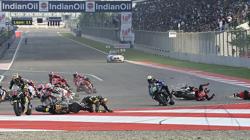 Startkollision im MotoGP-Sprintrennen von Indien