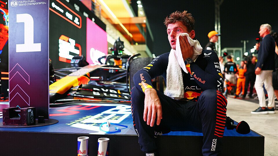Red Bull-Fahrer Max Verstappen nach dem Sieg im Parc Ferme