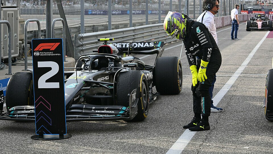 Parc Ferme: Platz zwei für Mercedes-Fahrer Lewis Hamilton