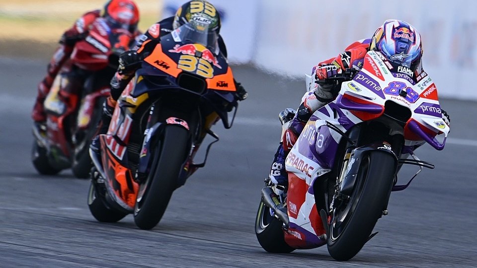 Jorge Martin vor Brad Binder und Francesco Bagnaia im Thailand GP der MotoGP