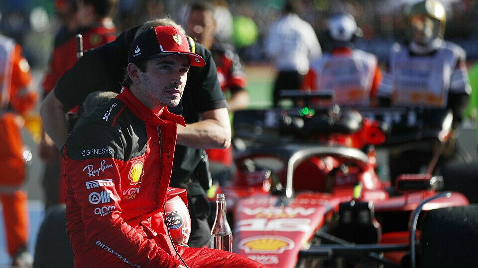 Ferrari-Fahrer Charles Leclerc nach Platz drei im Parc Ferme