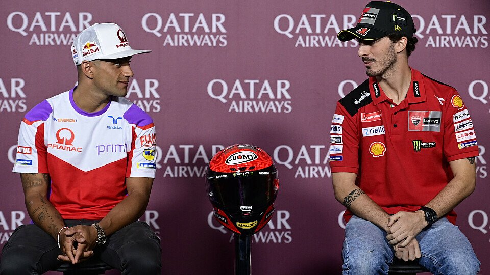 Jorge Martin und Francesco Bagnaia in der Pressekonferenz zum Katar GP