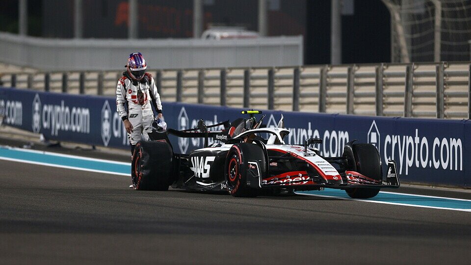 Haas-Fahrer Nico Hülkenberg nach dem Crash