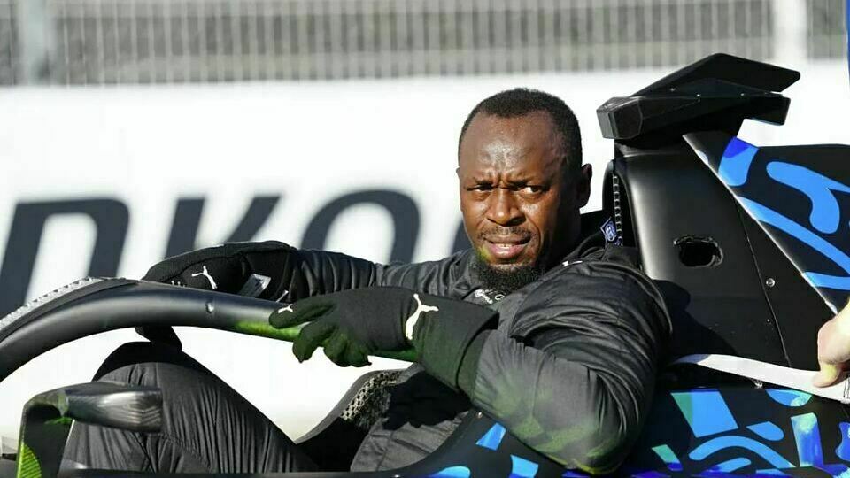 Usain Bolt im Formel-E-Rennauto