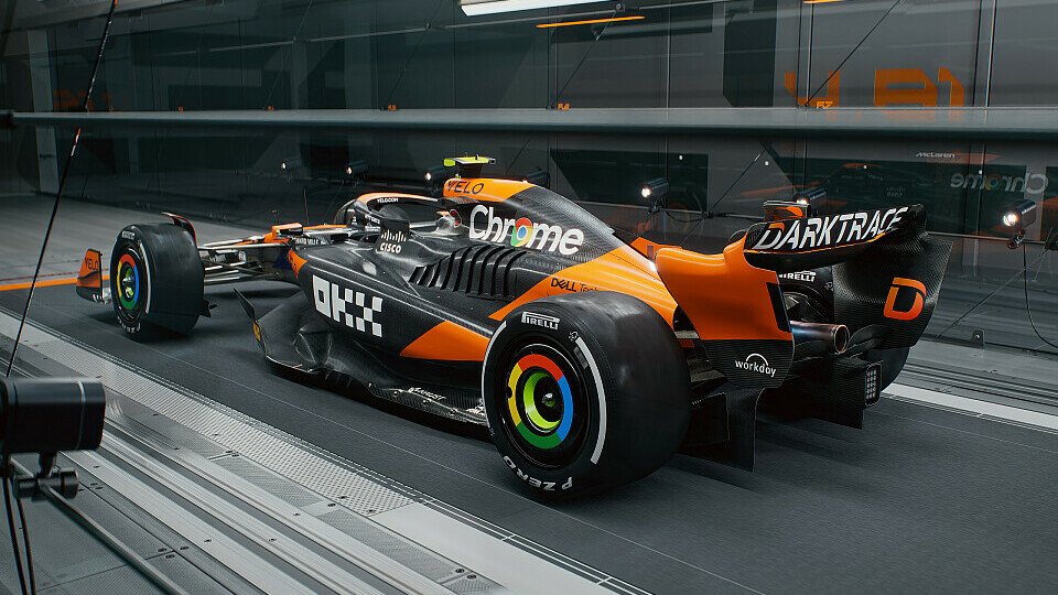 McLaren präsentiert die Lackierung für die Formel-1-Saison 2024 auf Renderings des 2023er MCL60.
