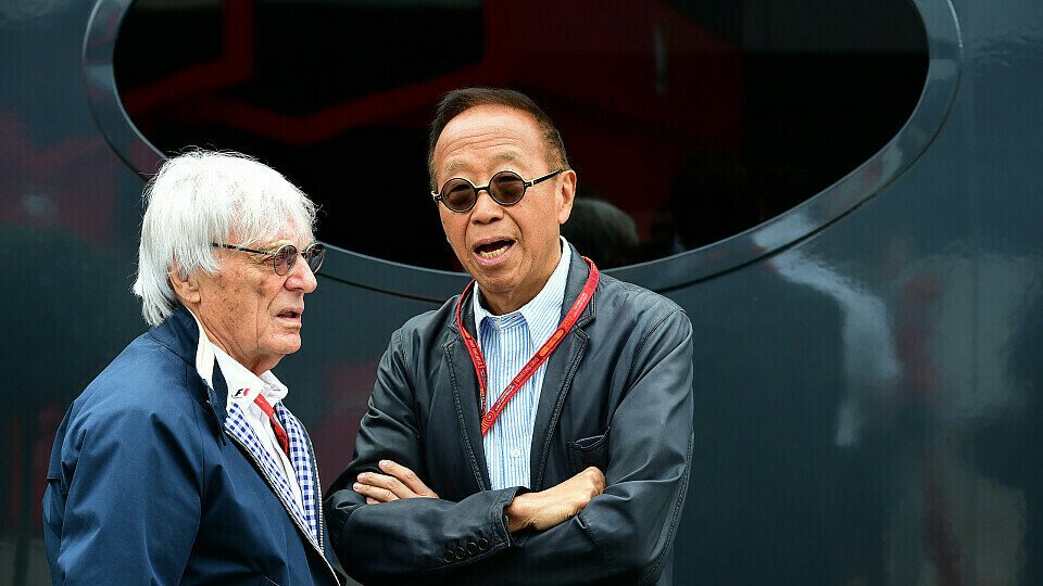 Bernie Ecclestone und Ong Beng Seng beim Großbritannien GP 2016.