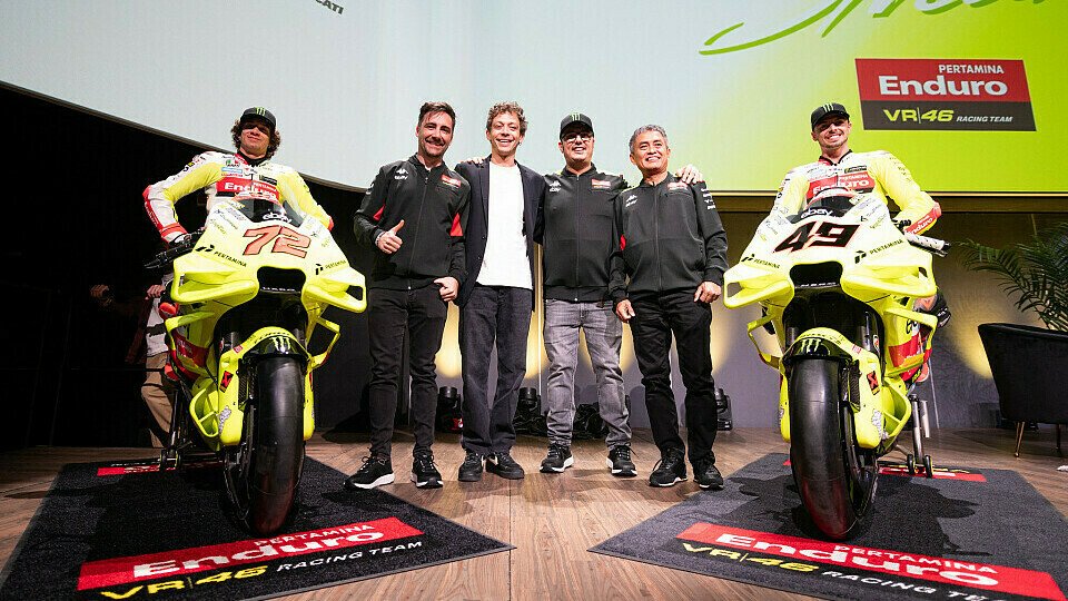 Mercredi VR46 a présenté le nouveau design de la Ducati, photo : Pertamina Enduro VR46 Racing Team